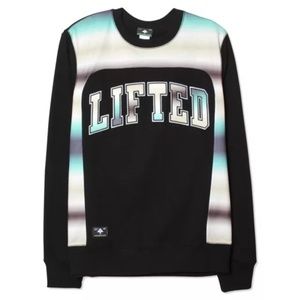 LRG-Graphic Print C/Neck Fleece Sweater XL NWT